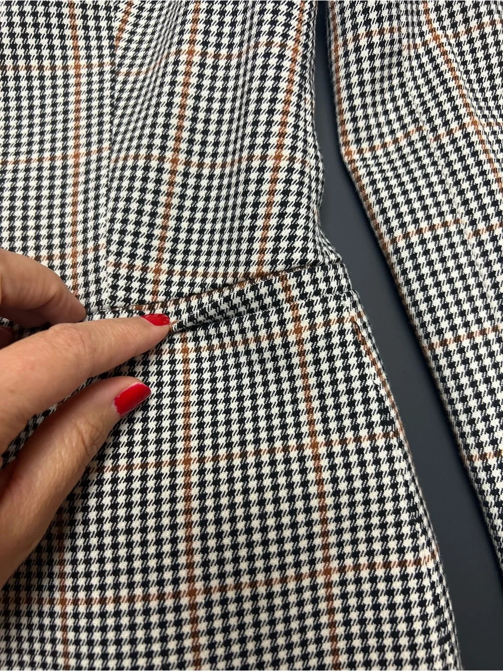 Calvin Klein Black & White Houndstooth Longline Blazer🖤
